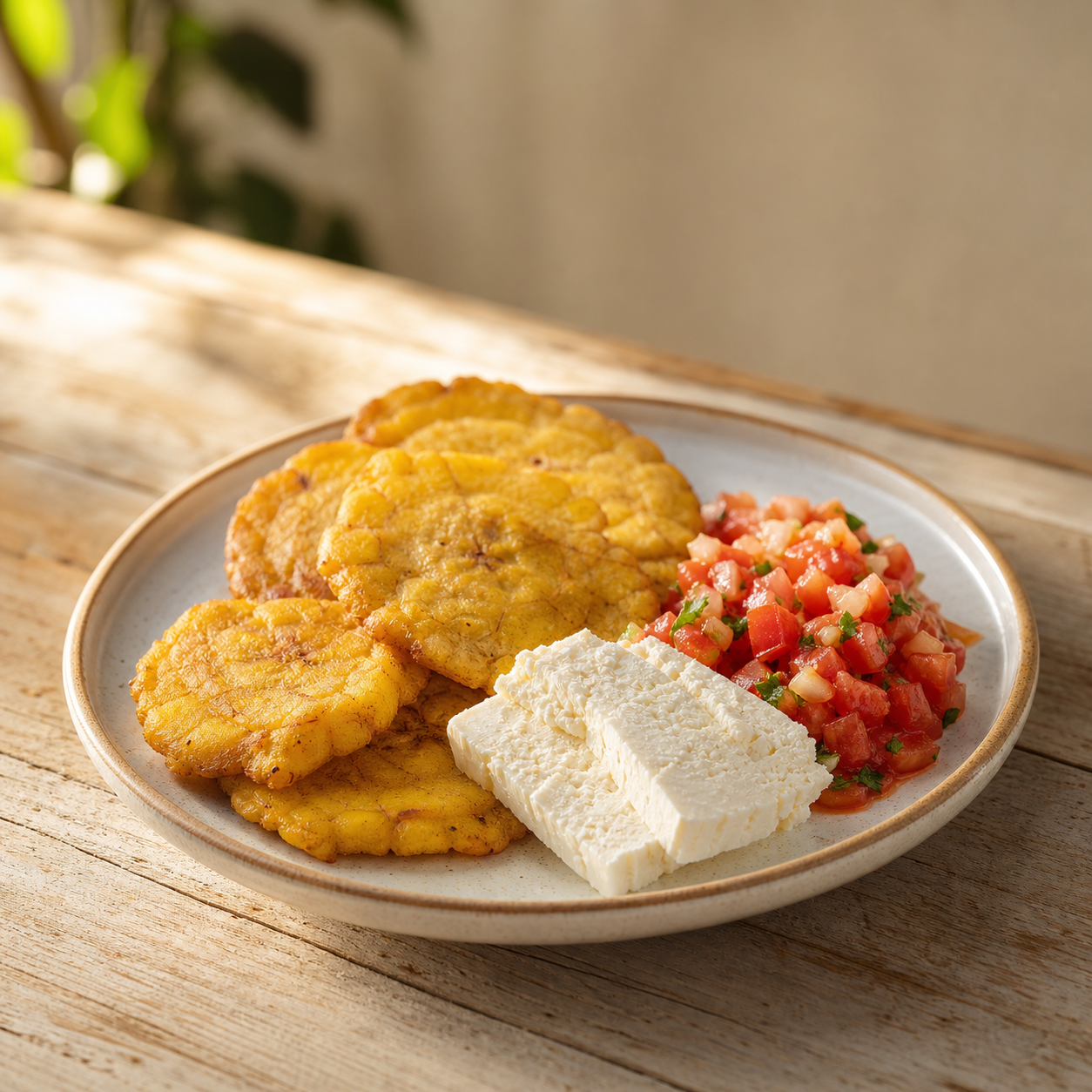 Tajaditas con queso y salsa preparadas